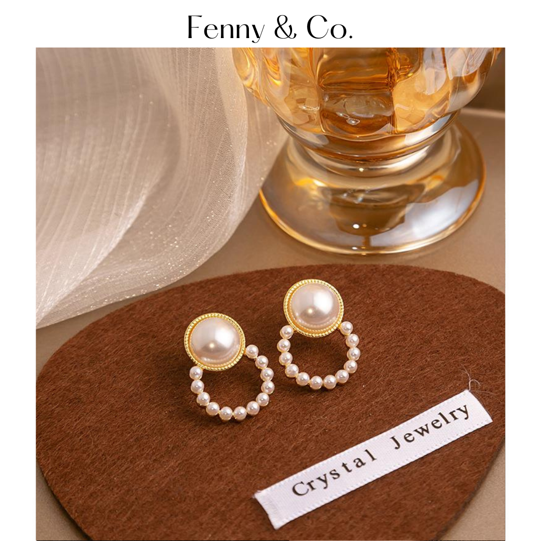 Khuyên Tai Ngọc Trai Đính Hạt Sang Trọng - Thiết Kế Nữ Tính, Tinh Tế  Fenny & Co