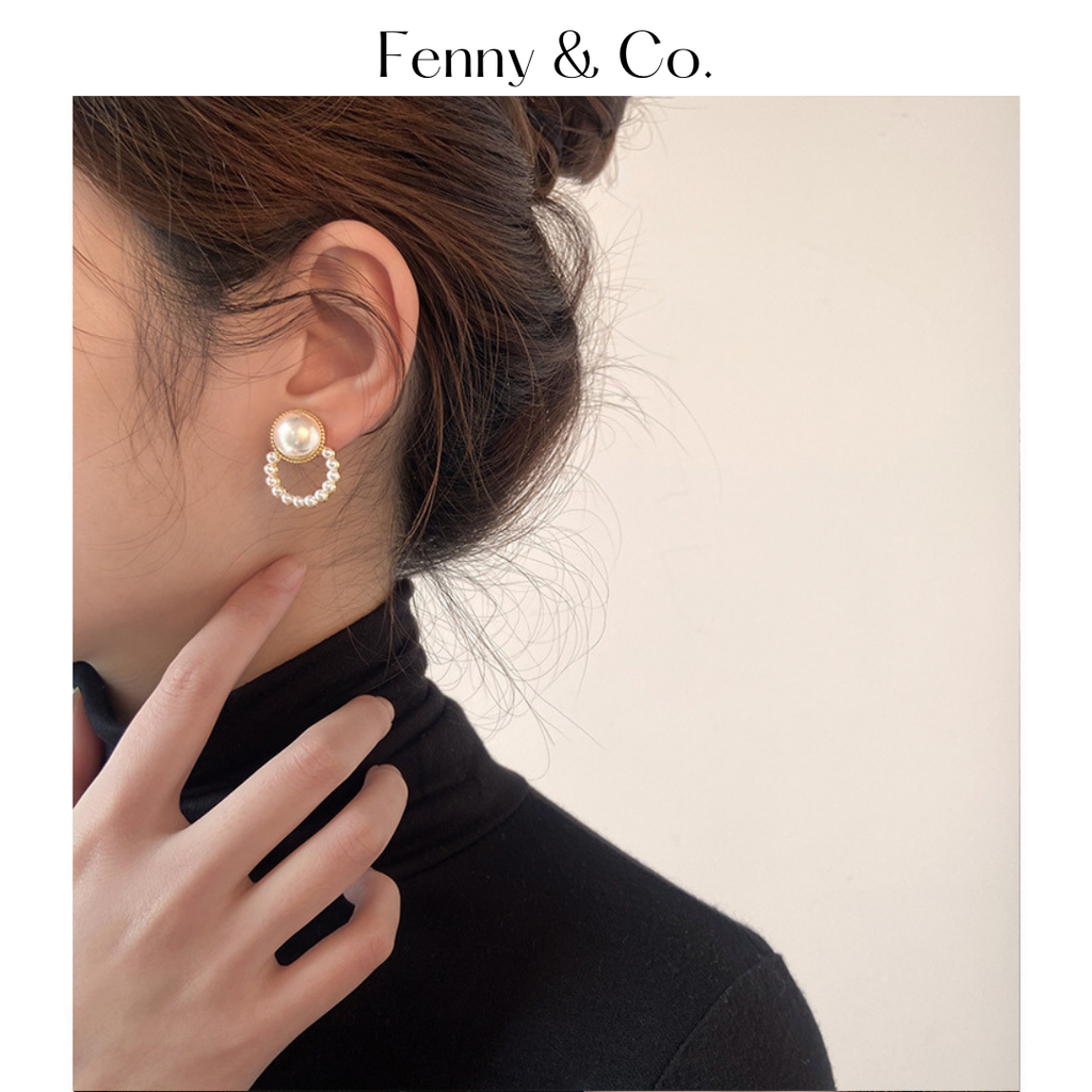 Khuyên Tai Ngọc Trai Đính Hạt Sang Trọng - Thiết Kế Nữ Tính, Tinh Tế  Fenny & Co